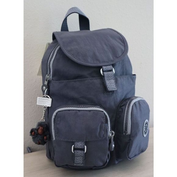 Kipling K19307 0LN Women's Sz Small Foggy Gray Lovebug Backpack $109 - Picture 5 of 13